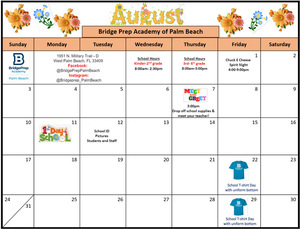 ✨August 2025 Activity Calendar ✨ ✨Welcome back Bulldogs!✨
